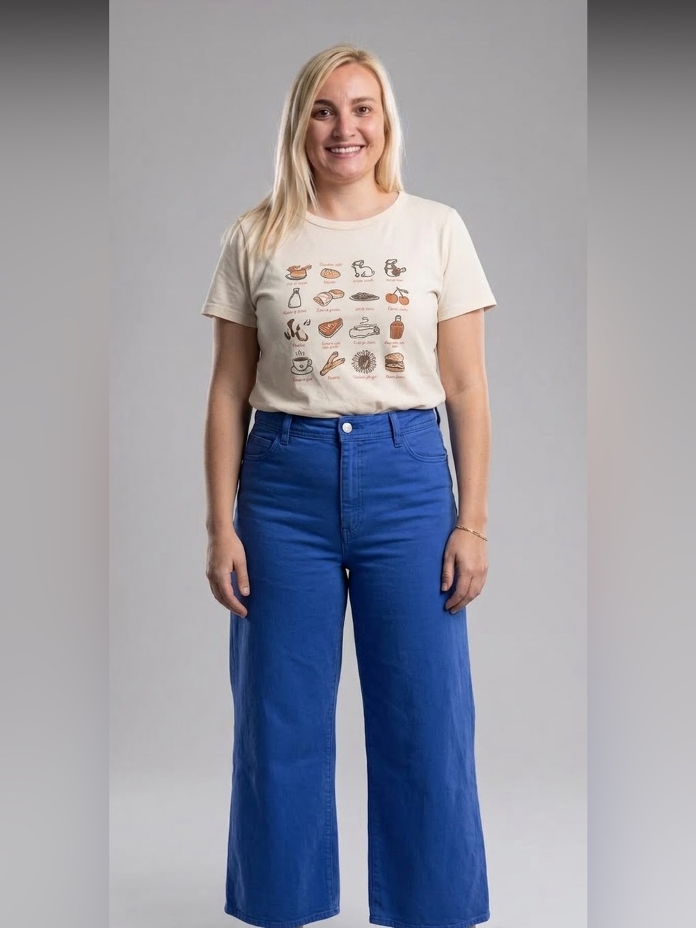 Universal Thread Women's High-Rise Sailor Wide Leg Ankle Jeans in Blue Size 10